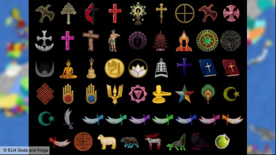 Europa Universalis 4 mod Gods and Kings - A set of religious iconography created for the alternate history total conversion overhaul.
