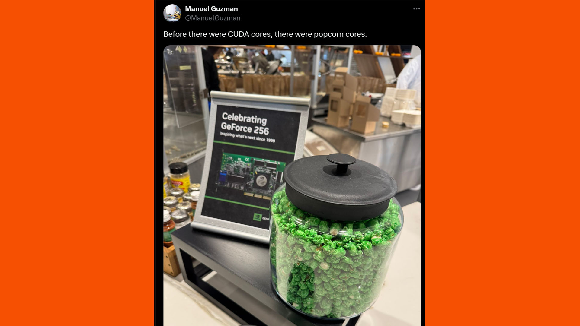 nvidia geforce 256 25th birthday green popcorn