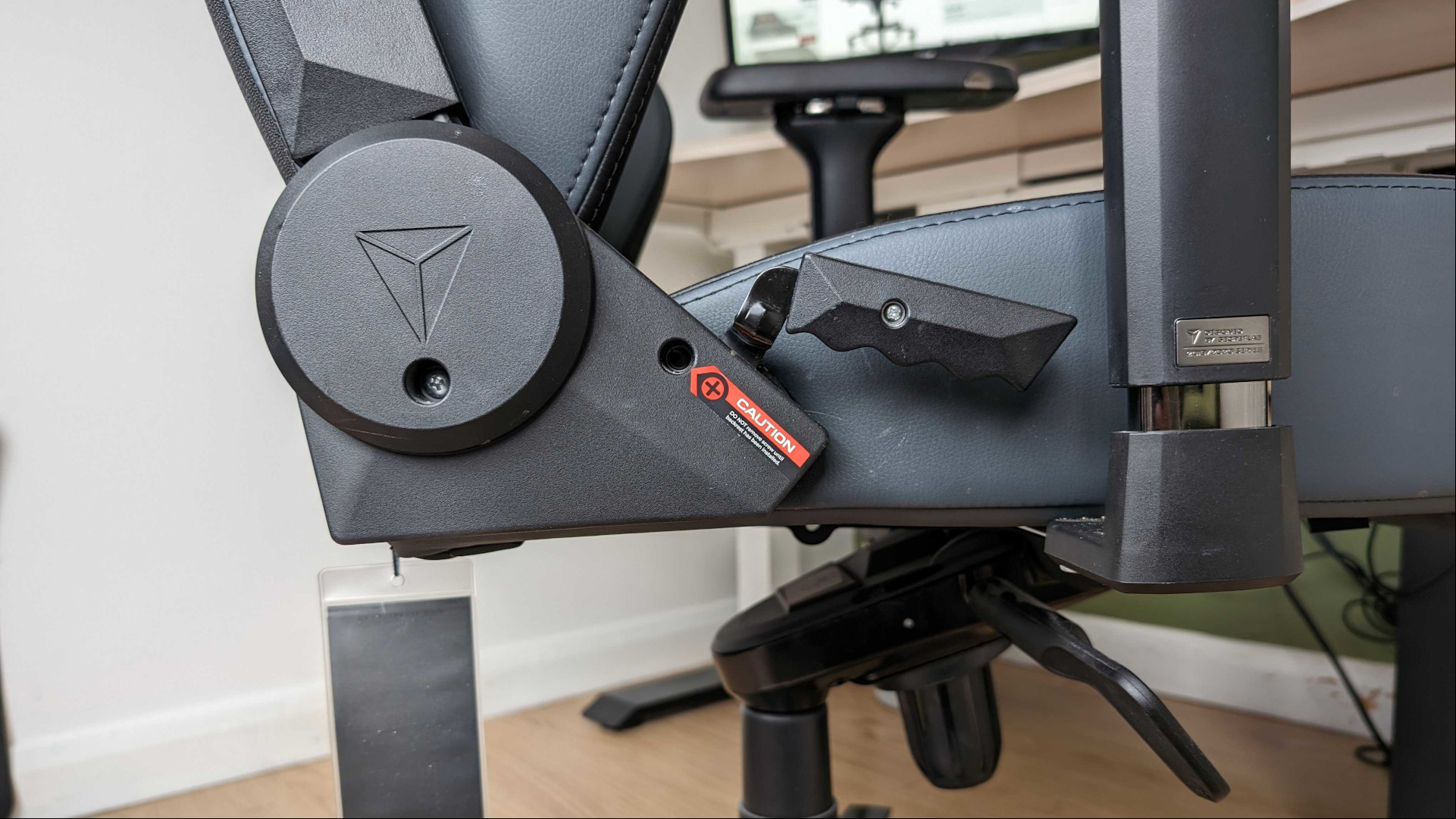 A close-up view of the Secretlab Titan 2020 tilt mechanism