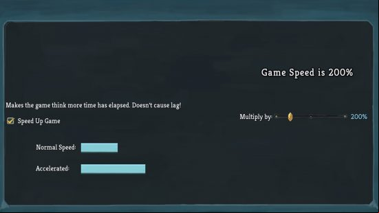 Slay the Spire mods: a menu screen showing allowing the  to change the speed of the game Slay the Spire.