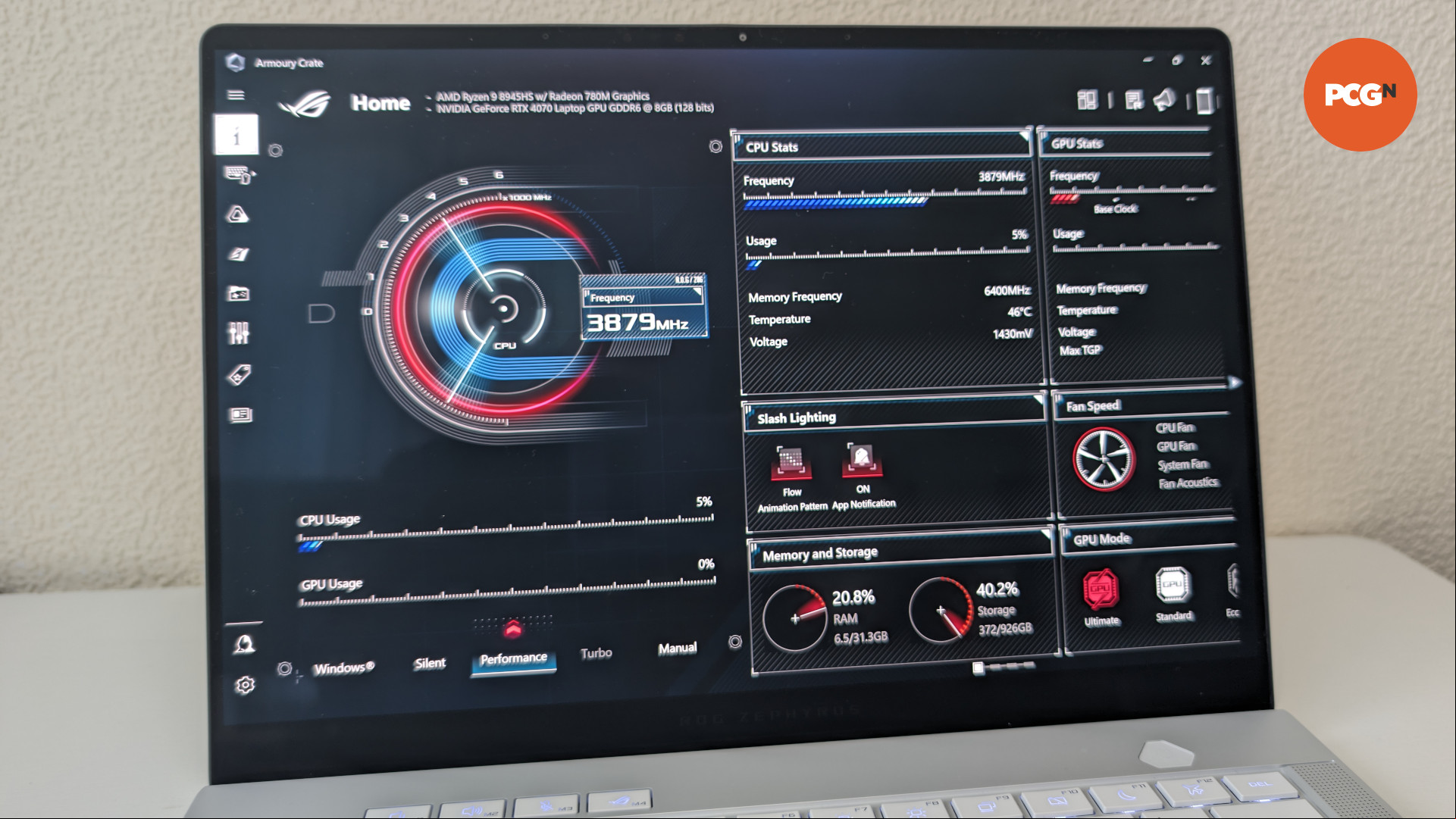 Asus ROG Zephyrus 2024 review: ArmouryCrate software