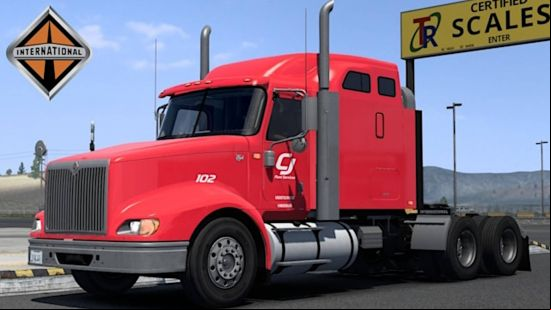 Best ATS mods: a red International 9400I truck.