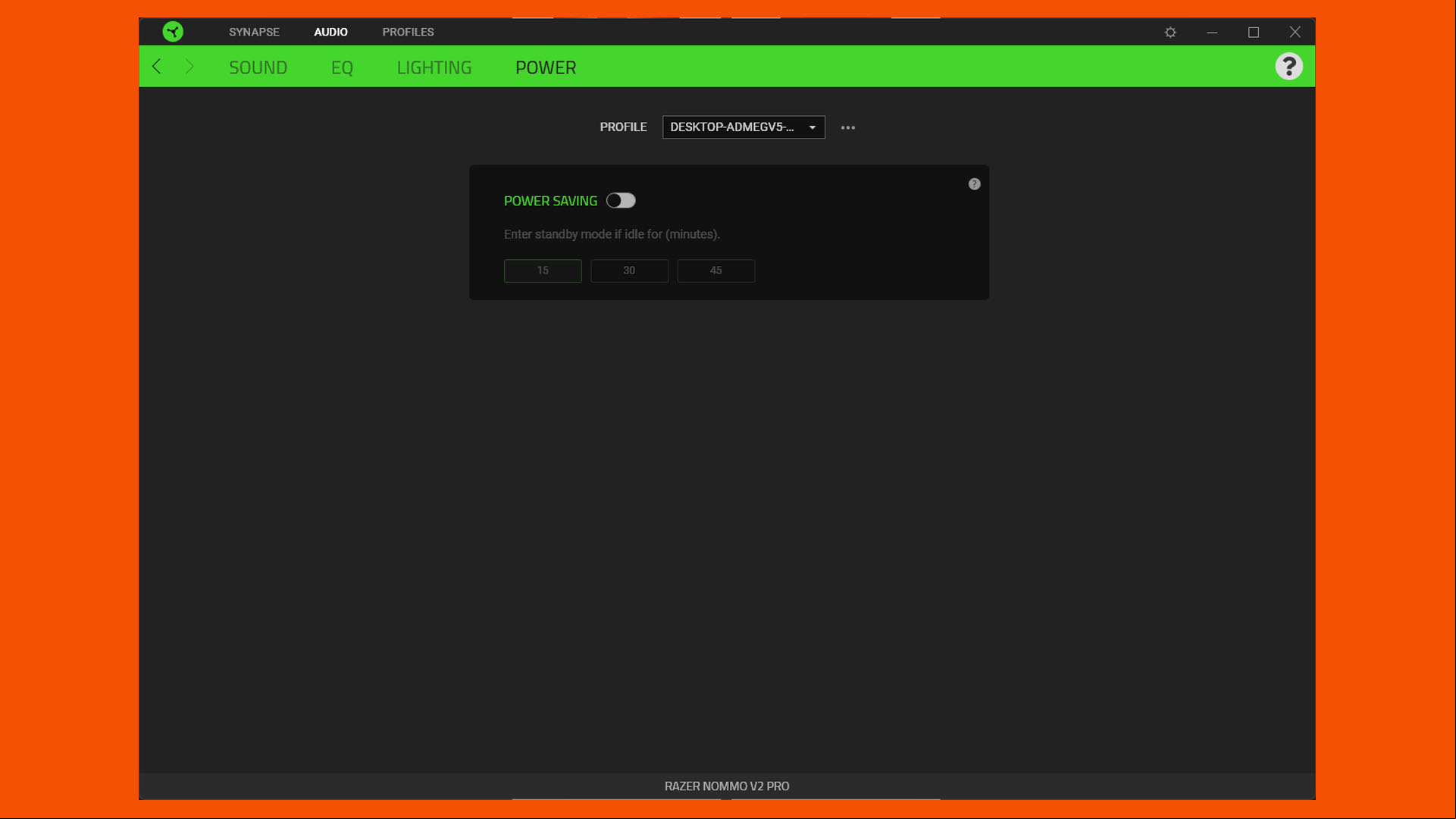 razer nommo v2 pro synapse power
