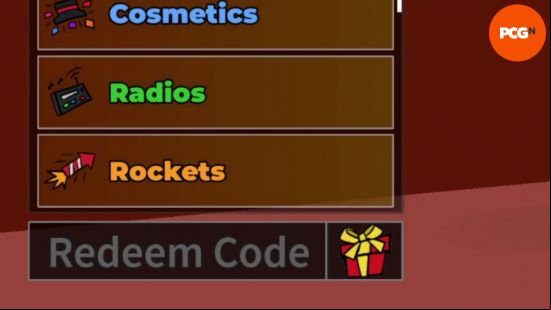 The menu to redeem Chaos Town codes