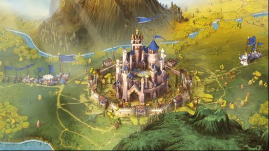 A city in Songs of Silence that looks like a dream of a fantasy castle.