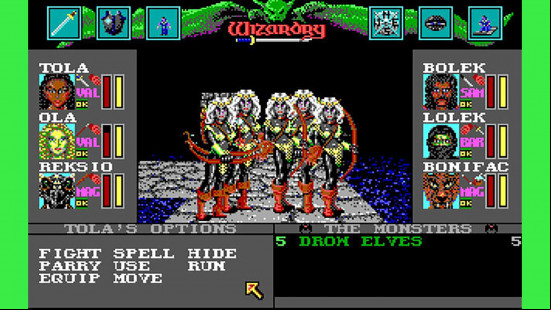 EGA graphics: Wizardry VI game screenshot