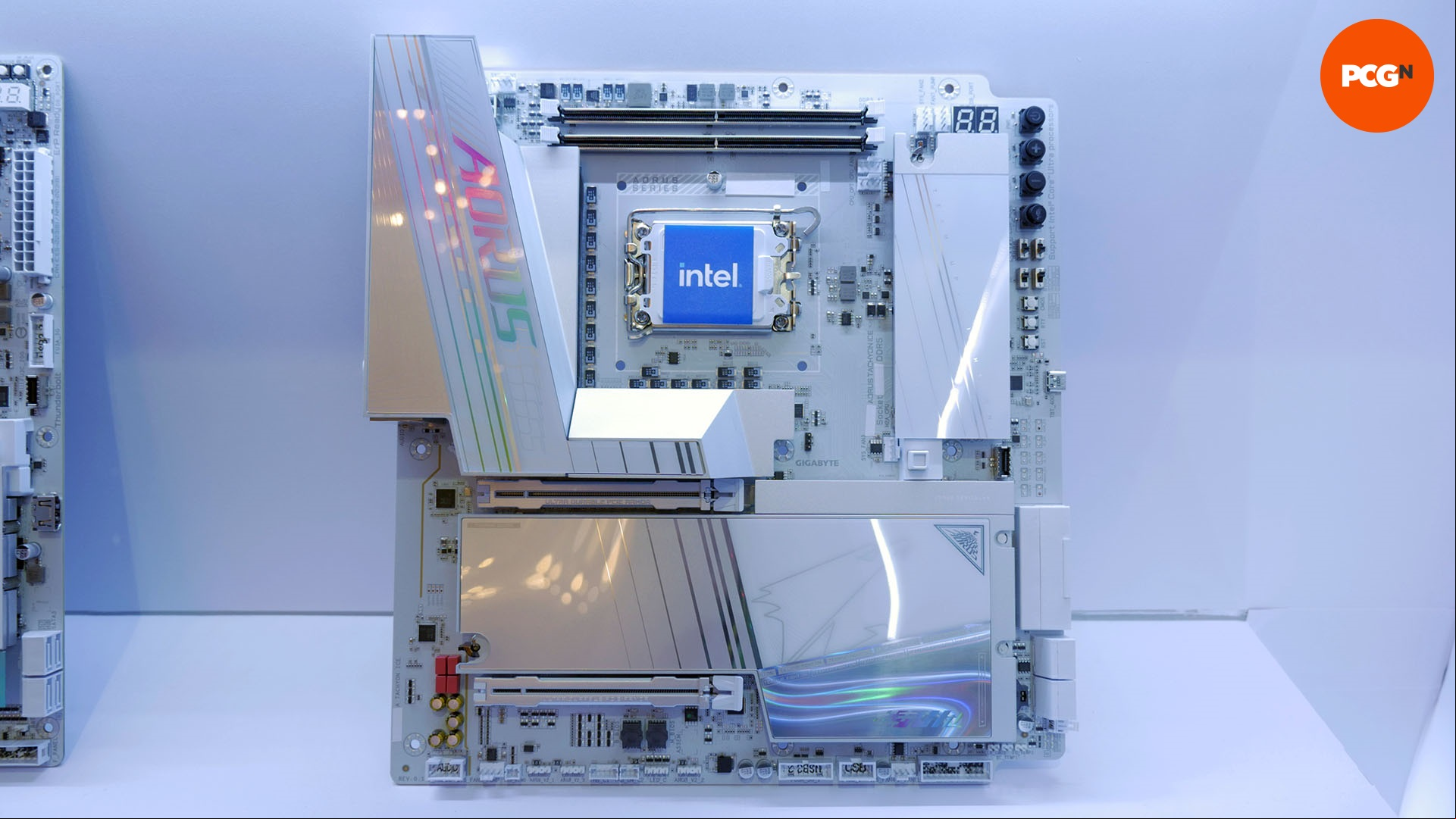 Gigabyte Z890 Tachyon Ice motherboard at Computex 2024