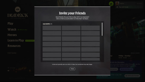 Deadlock playtest invite 