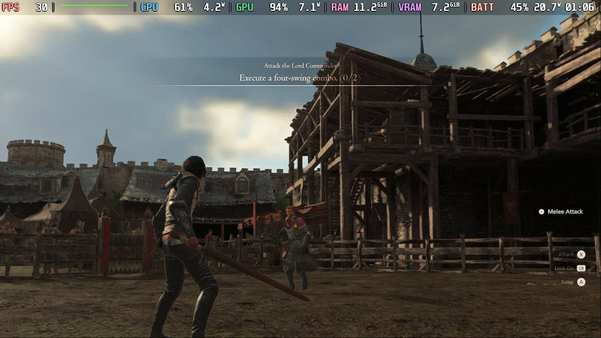 Final Fantasy FF XVI running on Steam Deck 