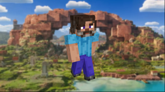 A Steve Minecraft skin with a longer beard and hair, make to look like Jack Black in the Minecraft movie.