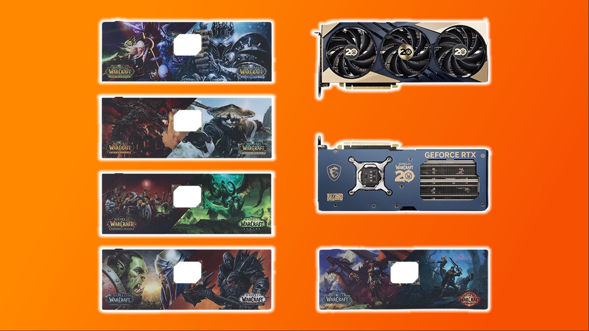 MSI World of Warcraft GPU backplates 