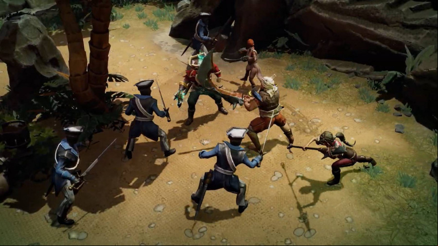 Players fight in Rogue Waters