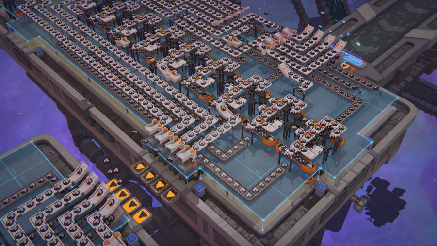 A huge factory as seen in Shapez 2.