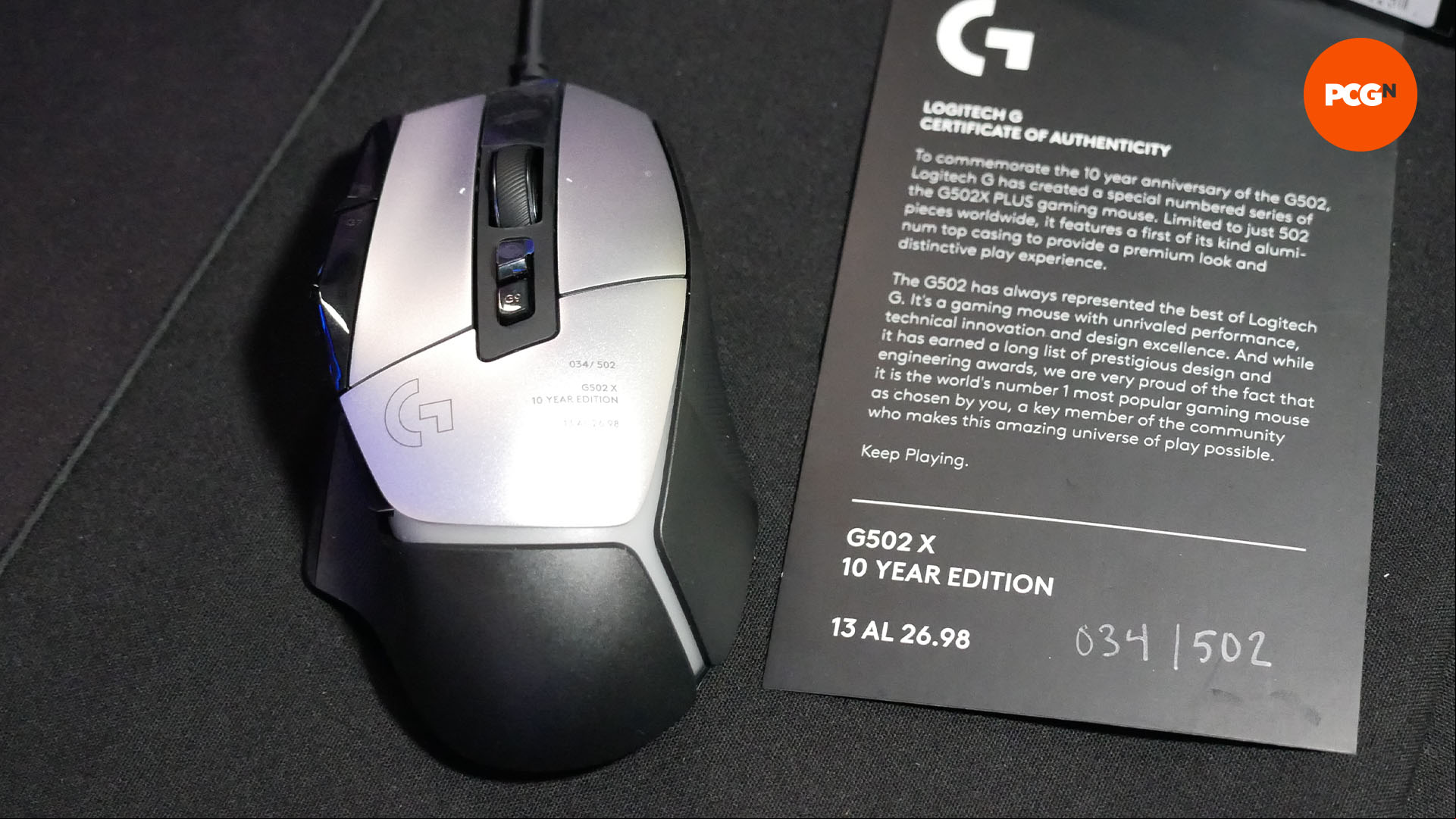 logitech g502 x plus 10 anniversary aluminum 04