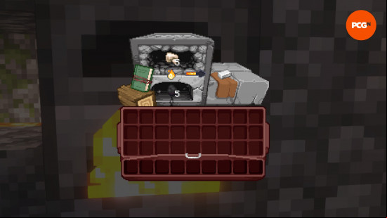 A furnace has a new 3D look thanks to Shrimp's Immersive Interfaces, one of the best Minecraft texture packs.