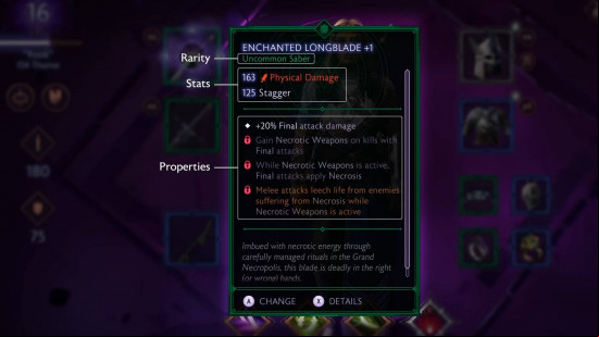 Dragon Age The Veilguard item stats and properties