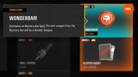 The Zombies Wonderbar! Gobblegum highlighted in the Progression screen in Black Ops 6.