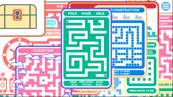 Best laptop games: a screenfilled with several small maze-like puzzles of varying color.