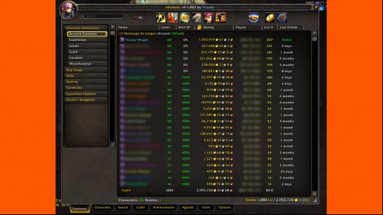 Best WoW addons: Altoholic UI