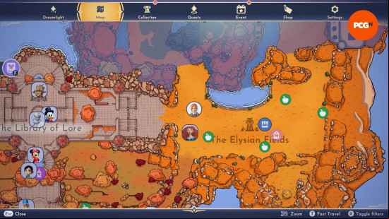 How to feed Dreamlight Valley Pegasus: A map of the area you can find Pegasi in Dreamlight Valley.