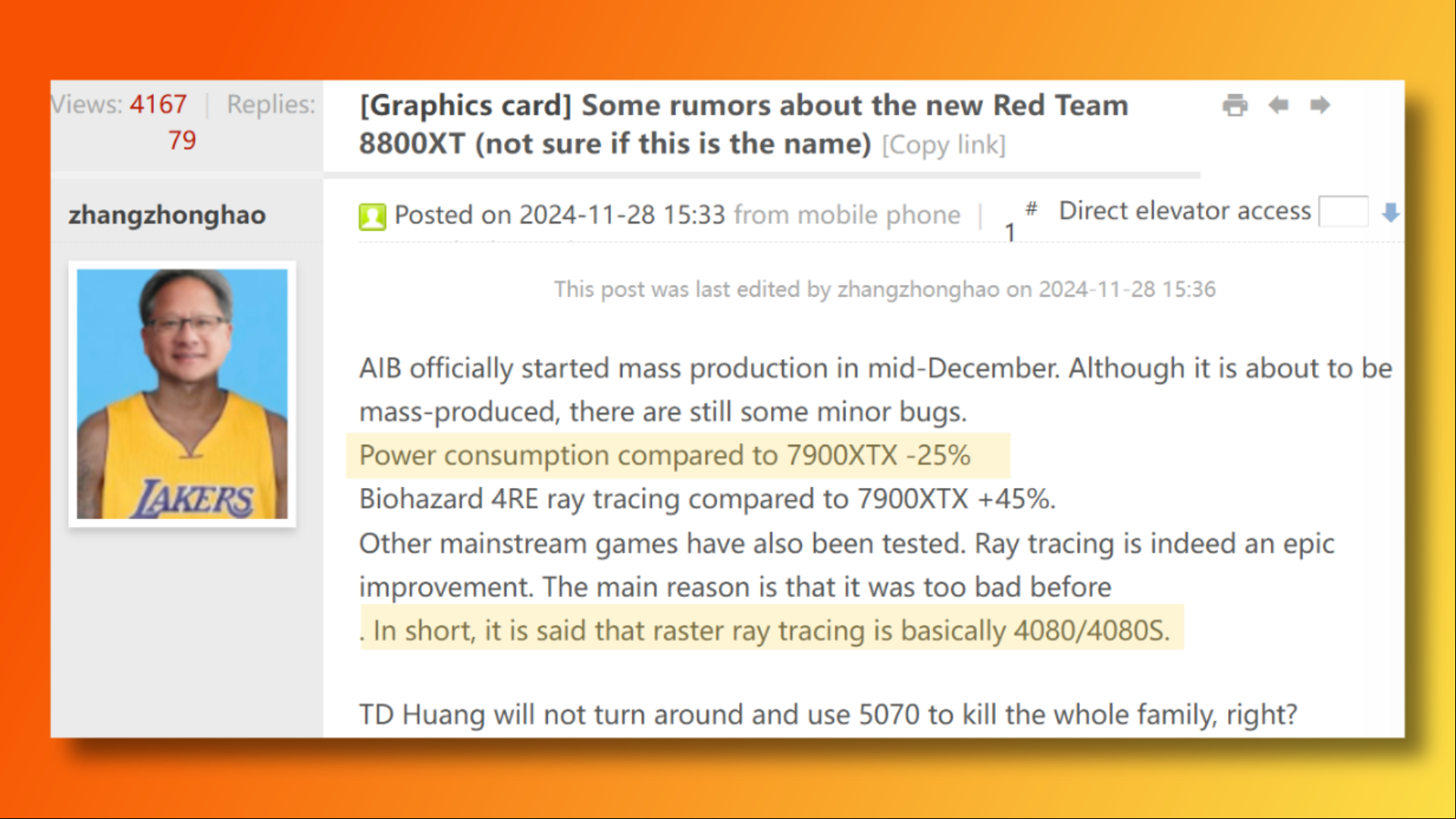 AMD Radeon RX 8800 XT rumors on Chiphell