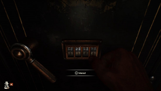 A safe being opened in Indiana Jones with a wall behind him in Indiana Jones and the Great Circle.