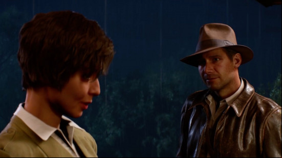 Indy and Gina talking in Indiana Jones and the Great Circle.