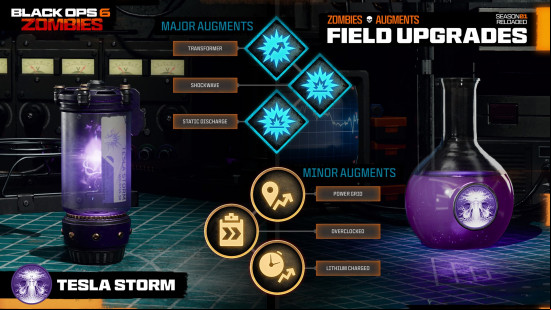 Black Ops 6 Augments: The Tesla Storm Field Upgrade and its Augments.