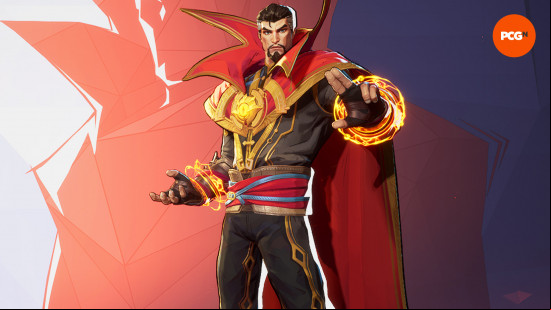 Marvel Rivals characters: a superhero wearing a large red cape. 
