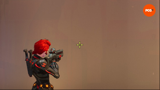 Marvel Rivals crosshair: a yellow reticle using the circle and crosshairs preset