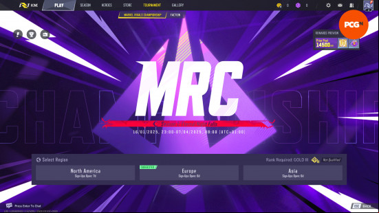 Marvel Rivals events: MRC Season 1 banner