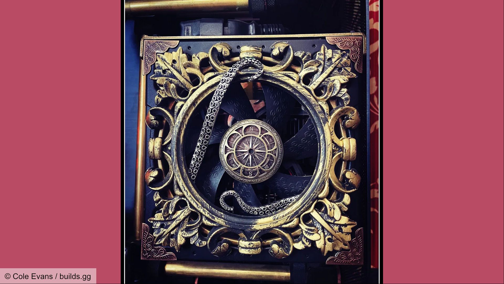Jules Verne inspired Steampunk gaming PC PSU cover