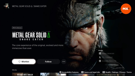 Metal Gear Solid Delta release date: An image captured by PCGamesN that shows the MGS 3 Remake release date