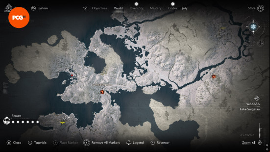 AC Shadows Legendary Sumi-e locations: Crane location on the map