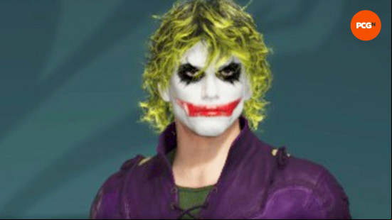 Monster Hunter Wilds design codes: A bright-green haired Hunter based on The Joker.