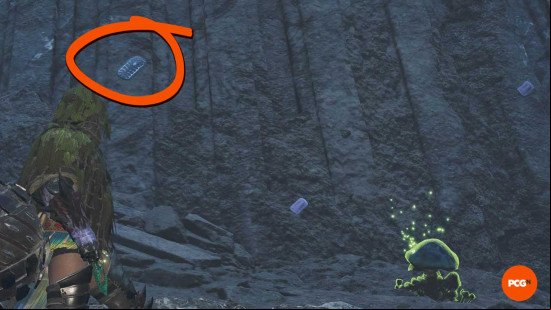 A highlighted Gillopod among Pillopod in Monster Hunter Wilds.