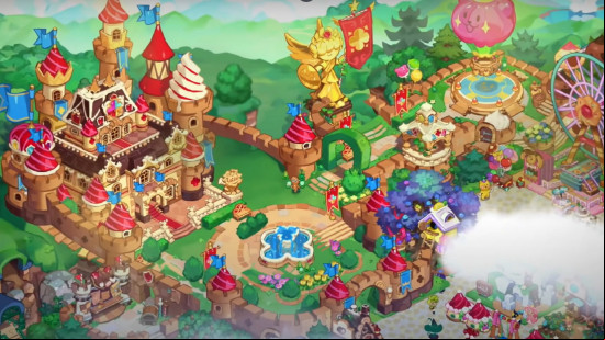 A castle and a town in Cookie Run Kingdom.