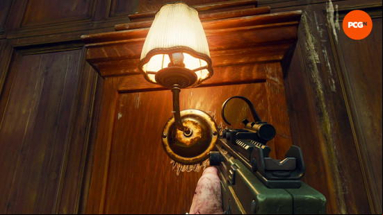 Black Ops 6 Shattered Veil main quest: lighting up a brass wall lamp