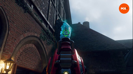 BO6 Shattered Veil main quest: a bright blue crystal on a wall
