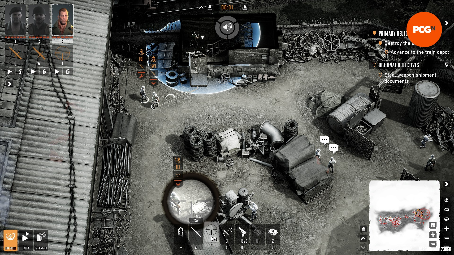 Commandos Origins review: An order screen from RTS game Commandos Origins