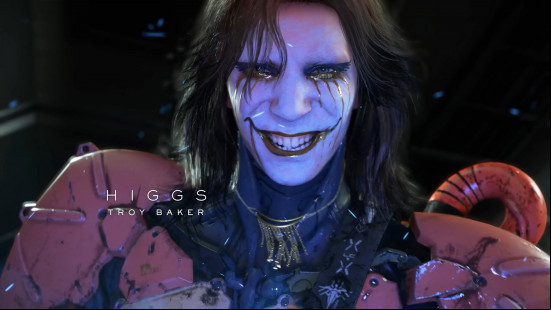 Death Stranding 2 voice actors: a grinning man with long dark hair, with dark make-up on his face