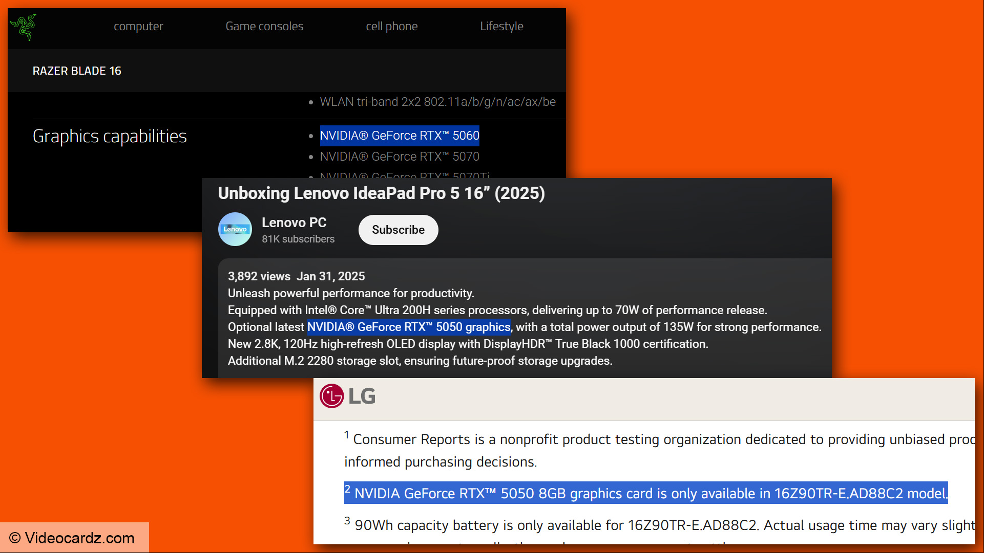 nvidia rtx 5060 rtx 5050 laptop gpu leak screenshots