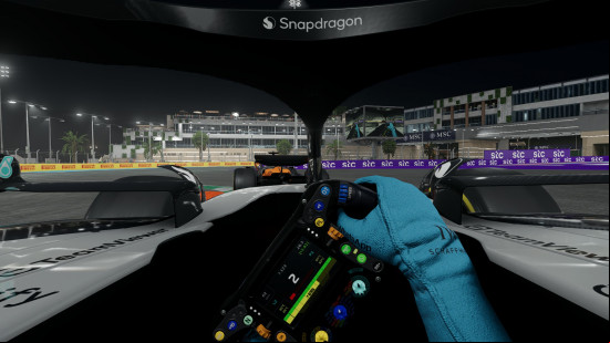 The saudi arabi a race from on board in F1 25.