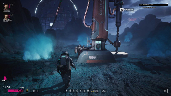 The Alters preview: Jan surveys a mining machine.