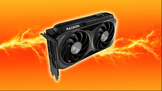 AMD Radeon RX 9060 XT graphics card back angle.
