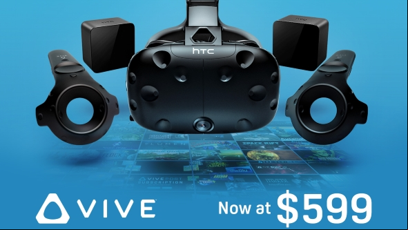 The HTC Vive gets a permanent $200 price cut - $599 for the full room-scale VR kit